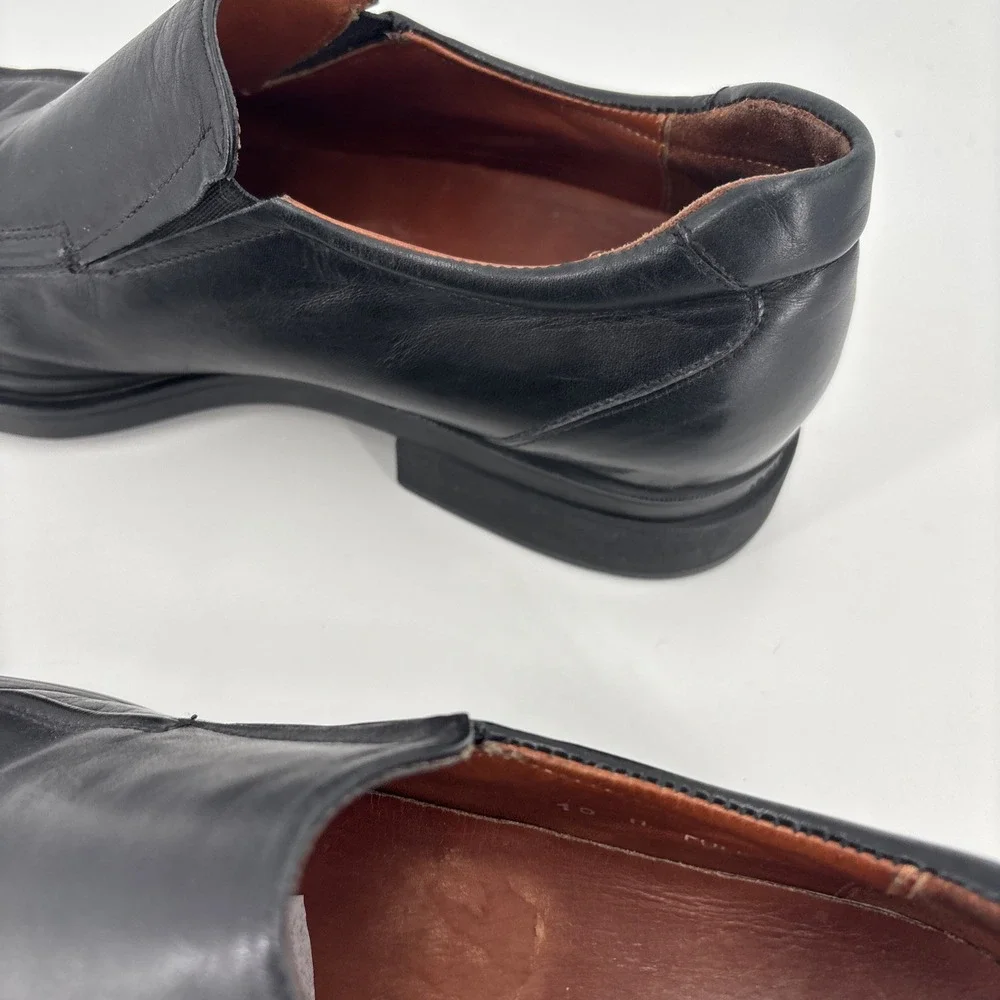 Donald J Pliner Loafers Black Leather Dress Shoes Slip On Men's Size 10M